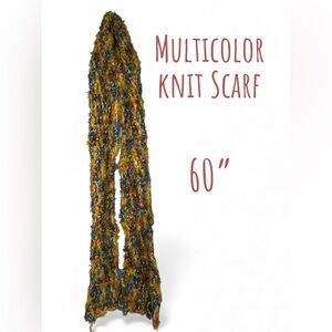 Multicolor Fuzzy Knit Scarf | 60” | Vibrant Texture & Pop of Color